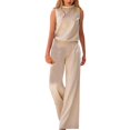 thumbnail image 1 of SRZYMJ Casual Womens Jumpsuit Stylish Women's Jumpsuit Elegant Solid Color Design Sleeveless Casual Wear Comfortable Loose Fit Fashionable Outfit for, 1 of 4