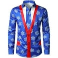 thumbnail image 1 of SRZYMJ Christmas Button Down Shirts for Men Santa Claus Party Outfit Long Sleeve Xmas Graphic Shirts Funny Holiday Vacation Clothes, 1 of 2