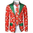 thumbnail image 1 of SRZYMJ Christmas Button Down Shirts for Men Santa Claus Party Outfit Long Sleeve Xmas Graphic Shirts Funny Holiday Vacation Clothes, 1 of 2