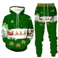 thumbnail image 1 of SRZYMJ Christmas Suit for Men Ugly Sweater Sweatpants Suits Outfits Hoodie Overalls Matching Sweaters Graphic Hoodies Set, 1 of 3