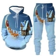 thumbnail image 1 of SRZYMJ Christmas Suit for Men Ugly Sweater Sweatpants Suits Outfits Hoodie Overalls Matching Sweaters Graphic Hoodies Set, 1 of 3