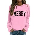 thumbnail image 1 of SRZYMJ Christmas Sweatshirt Merry Christmas Shirts : Women Christmas Sequin Outfits Christmas Long Sleeve Pullover Tops, 1 of 4