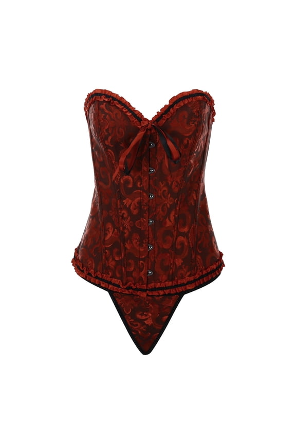 Corset Bustier Women Basques Top Elegant Women's Bodysuit Sculpting Corset with Bust Enhancement