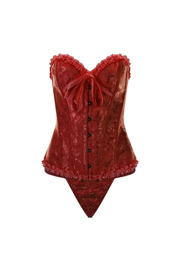 Corset Bustier Women Basques Top Elegant Women's Bodysuit Sculpting Corset with Bust Enhancement