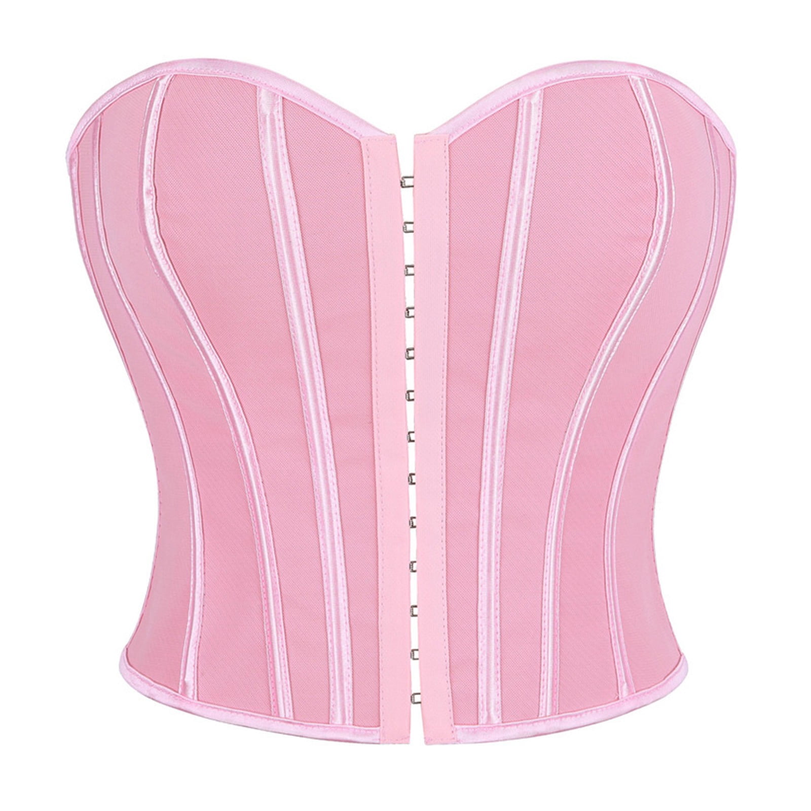 SRZYMJ Corset Top Bustier Renaissance Lace up Women Overbust Satin Plus ...