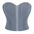 thumbnail image 1 of SRZYMJ Corset Top Bustier Renaissance Lace up Women Overbust Satin Plus Size, 1 of 5