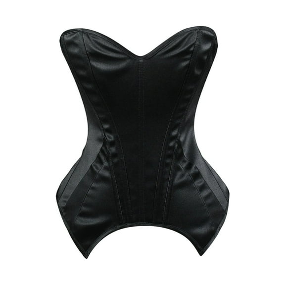 SRZYMJ Corset Tops for Women, Bustier Shapewear Bodysuit Elegant Bridal Satin Corset Waist Cincher Steel Boned Bustier with Rear Lacing for