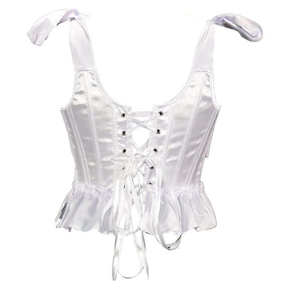 SRZYMJ Corset Tops for Women, Bustier Shapewear Bodysuit Elegant Women Fishbone Waist Cincher Corset Top Featuring Adjustable Bow Shoulder Straps