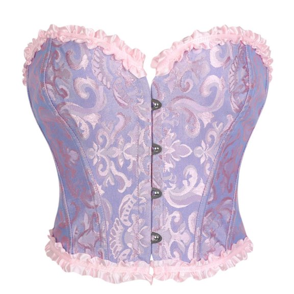 SRZYMJ Corset Tops for Women, Bustier Shapewear Bodysuit Short Lace Front Closure Bustier Corset Top Shapewear Bodysuit