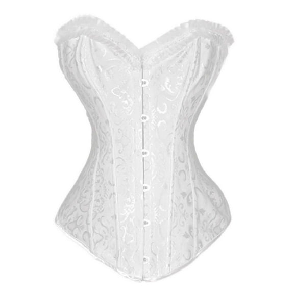 SRZYMJ Corsets for Vampire Women: Floral Bustier Corset Tops for Women - Burlesque Moulin Rouge