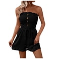 thumbnail image 1 of SRZYMJ Elegant Plus Size Strapless Jumpsuit for Women Comfortable Casual Summer Wear with Convenient Side Pockets Design, 1 of 5