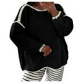 thumbnail image 1 of SRZYMJ Elegant Women's Long Sleeve Knit Pullover Sweater Cozy Everyday Soft Comfort Wear, 1 of 8