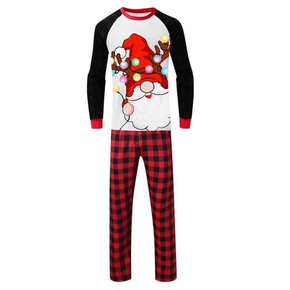 SRZYMJ Family Christmas Mens Pajamas Matching Sets Long Sleeve Crewneck Holiday Graphic Cute Pjs Sleepwear Festival Outfits