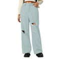 thumbnail image 1 of SRZYMJ Flare Jeans for Ladies Elevated Womens High Waist Flare Denim Pants Featuring Pearl and Comfortable Loose Wide Leg Design for, 1 of 2