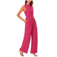 thumbnail image 1 of SRZYMJ Formal Jumpsuit for Women Stylish Women's Jumpsuit High Neck Sleeveless Design Wide Leg Pants With Deep Pockets Summer Outfit Comfortable Flowy, 1 of 9