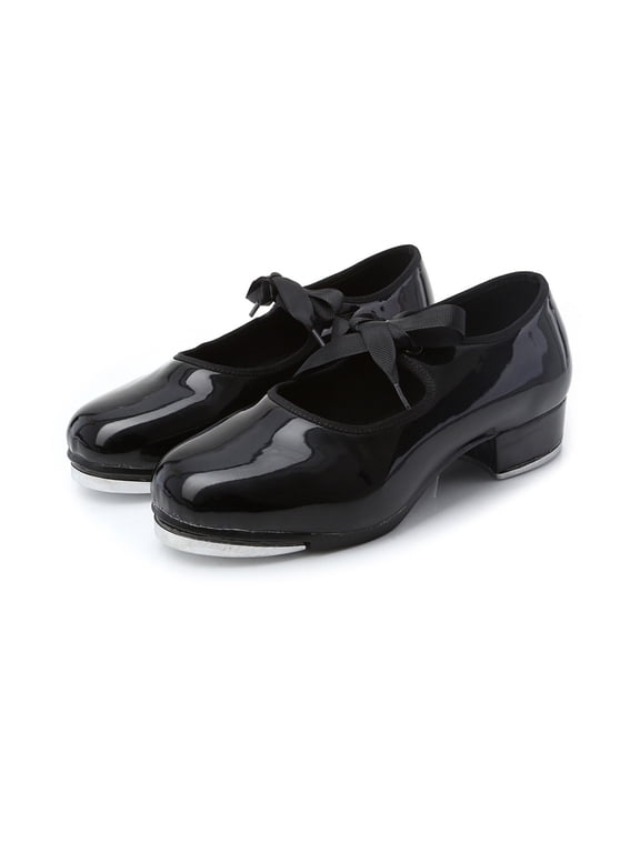 Girls Boys Tap Shoes,Kids Tap Dance Shoes for Toddler Black 8-9 Years