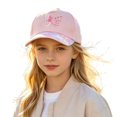 thumbnail image 1 of SRZYMJ Girls Butterfly Embroidery Baseball Cap, Sparkle Sequin Sun Hat, Adjustable Fashion Kids Shade Cap for Outdoor Daily Wear, 1 of 5