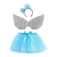 thumbnail image 1 of SRZYMJ Girls Rainbow Bow Tutu With Wings and HeadbandFluffy Tulle Outfit Ballet Princess Skirt Infant-Toddler to Birthday Clothes, 1 of 3