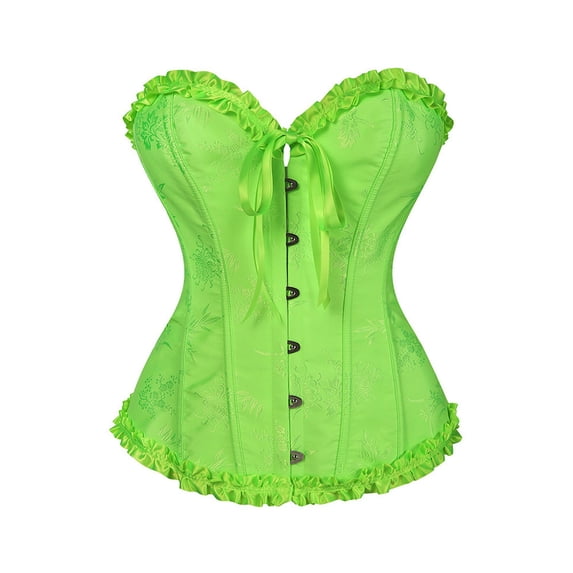SRZYMJ Halloween Corset Tops for Women,Lace Bustier Corset Lingerie top,Renaissance Overbust Corset Push Up Bodysuit