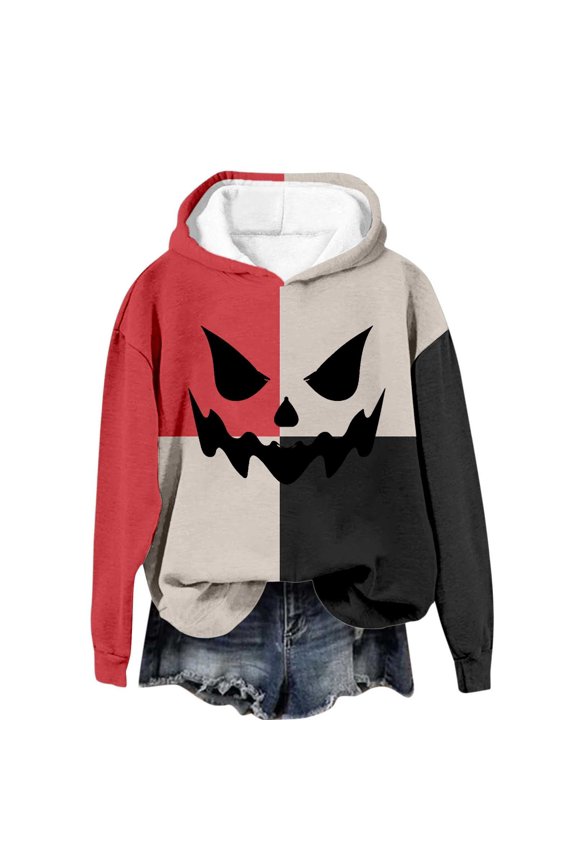 Halloween Women Hoodies Sweatshirts Gifts Xmas Rapper Cool Things Novelty Stuff Black Red Pullover Hoodie