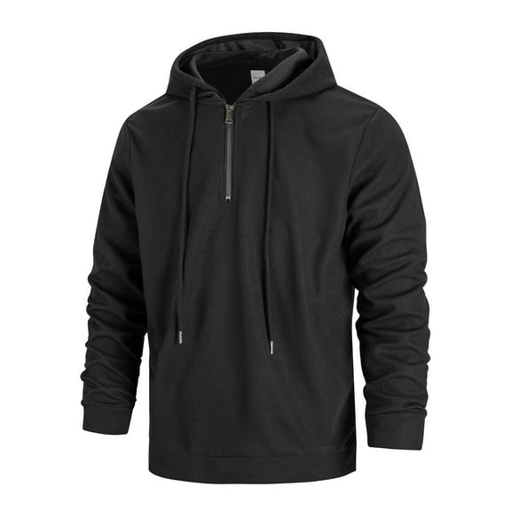 SRZYMJ Hoodie for Men Men's Spring Zipper Hooded Casual Sports Sweater Lightweight Athletic Pullover Jacket with Front Pockets for Outdoor Training and