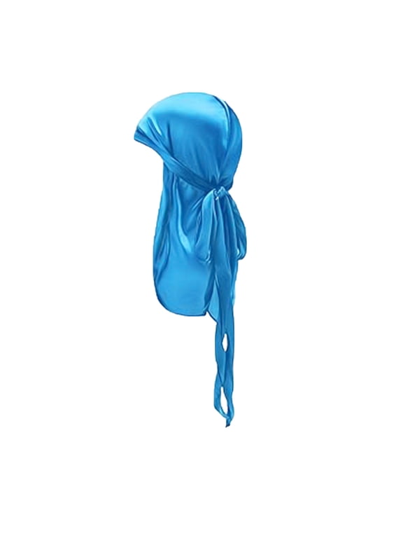 Kids Satin Durag Headwrap, High Stretch Silk‑Like Pirate Tail Head Cap, Children Long Tail Do‑rag Hat for Boys Girls