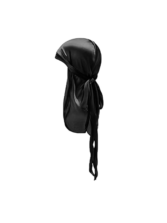 Kids Satin Durag Headwrap, High Stretch Silk‑Like Pirate Tail Head Cap, Children Long Tail Do‑rag Hat for Boys Girls