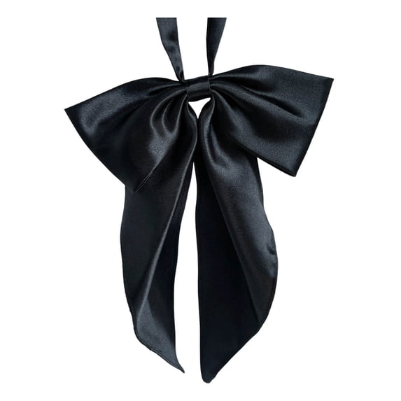 SRZYMJ Large Bow Tie for Women Men Adjustable Satin Womens Bow Ties, Pretied Big Bowtie for Girls Uniforms Daily