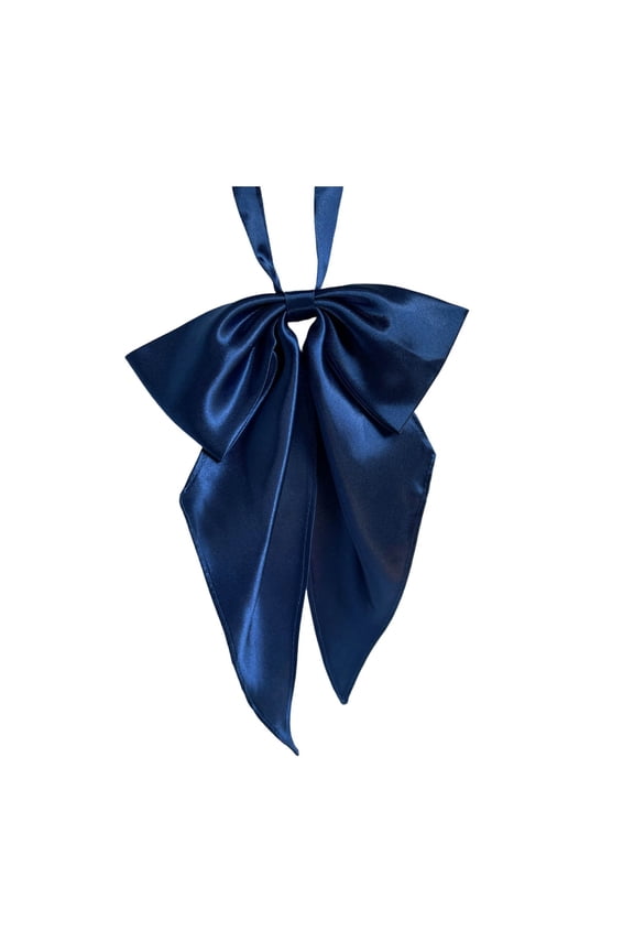 Large Bow Tie for Women Men Adjustable Satin Womens Bow Ties, Pretied Big Bowtie for Girls Uniforms Daily