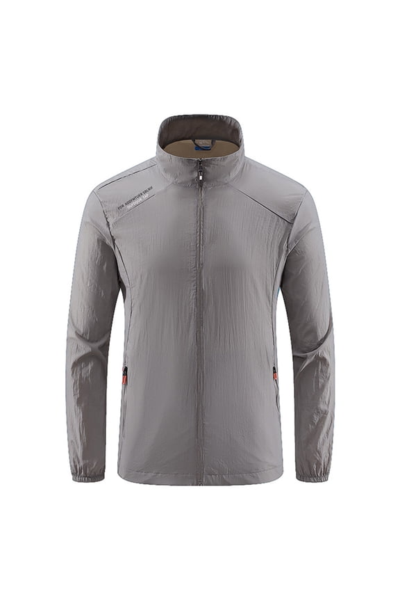 Men Sun Jacket UPF 50+ Hoodie Full Zip UV Protection Long Sleeve Shirts SPF Cooling Lightweight Thin Athletic Jackets