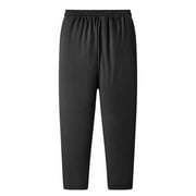 SRZYMJ Mens Cargo Pants Mens Autumn Winter Casual Lined Straight Leg Sports Pants with Windproof Comfort Fit