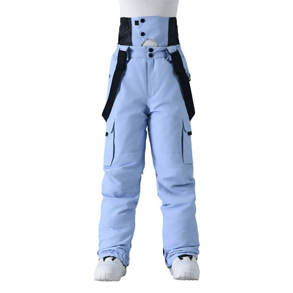 SRZYMJ Men's Cargo Pants Men's Solid Color Windproof Winter Outdoor Warm Thickened Double Shoulder Ski Sport Comfort Trousers with