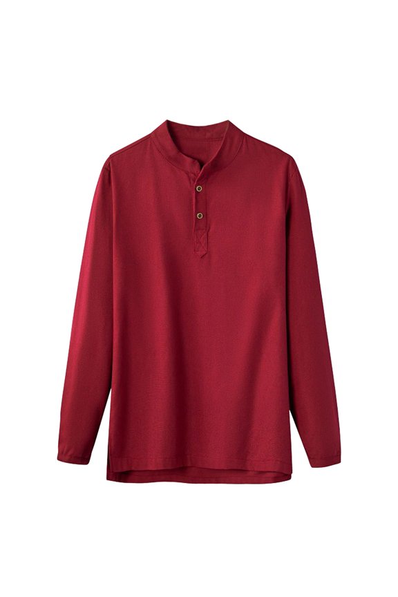 Men's Casual Fashion Solid Color Long Sleeve T-Shirt Comfortable Slim Fit Tee for Modern Style and Everyday Wear