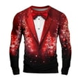 thumbnail image 1 of SRZYMJ Men's Christmas Graphic Long Sleeve T-Shirt Festive Digital 3D Print Fashion Crewneck Casual Top Holiday Style Comfortable Fit, 1 of 3