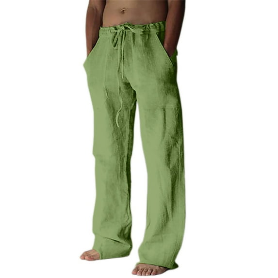 SRZYMJ Men's Cotton Joggers Sweatpants Men's Casual Parrot Design Solid Color Trousers Full Length Comfort Fit with Pockets and Adjustable Drawstring Waistband