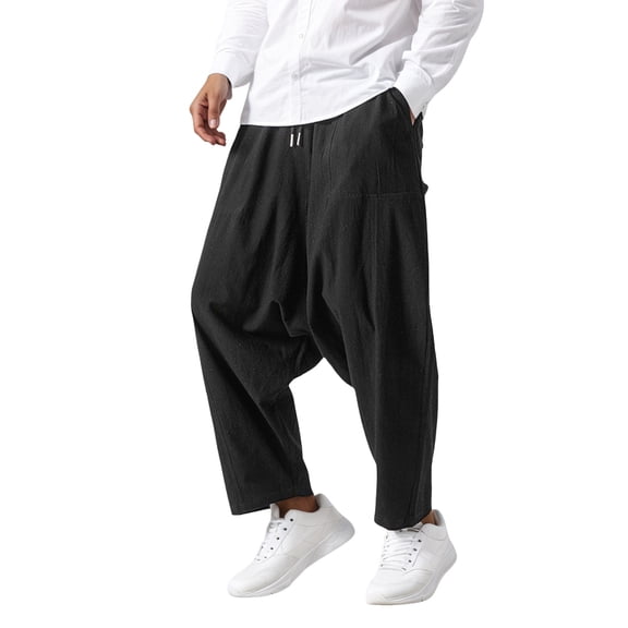 SRZYMJ Men's Harem Pants for Everyday Wear Comfortable Loose Fit Versatile
