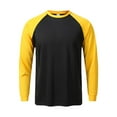 thumbnail image 1 of SRZYMJ Men's Long Sleeve Crew Neck Baseball Shirt, Casual Dynamic Cotton Raglan T Shirts, 1 of 4