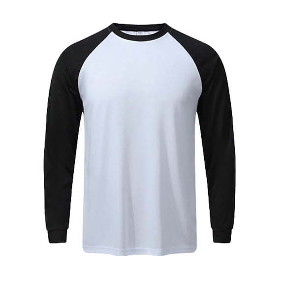 SRZYMJ Men's Long Sleeve Crew Neck Baseball Shirt, Casual Dynamic Cotton Raglan T Shirts