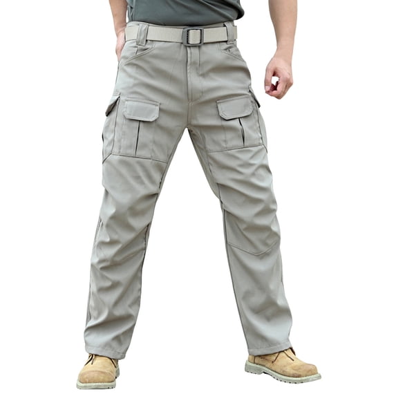 SRZYMJ Men's Stretch Tactical Pants Water Resistant Ripstop Cargo Pants Outdoor Lightweight Work Hiking Pants