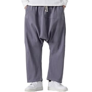 SRZYMJ Mens Athletic-Fit Casual Stretch Chino Pant Mens Cargo Splicing Harun Style Neutral Casual Straight Leg Pants with Comfortable Fit and Modern Design for