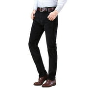 SRZYMJ Mens Athletic Fit Chinos Mens Winter Outdoor Fashionable Slim Fit Velvet Business Casual Trousers for Modern Style and Comfortable All