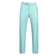 SRZYMJ Mens Canvas Work Pants Men's Classic Veneer Crease Flat Front Chinos Straight Leg Casual Trousers for Mature Gentlemen Comfortable