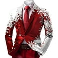 thumbnail image 1 of SRZYMJ Mens Christmas Blazer Jacket Lightweight Xmas Snowflake Printed One Button Business Office Jacket Work Blazers, 1 of 5