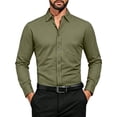 thumbnail image 1 of SRZYMJ Mens Dress Shirts Free Long Sleeve Button Down Shirts, 1 of 4