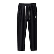 SRZYMJ Mens Everyday Casual Pants 2024 Mens Autumn Winter Soft Velvet Casual Loose Fit Comfortable Elastic Waist Trousers with Modern