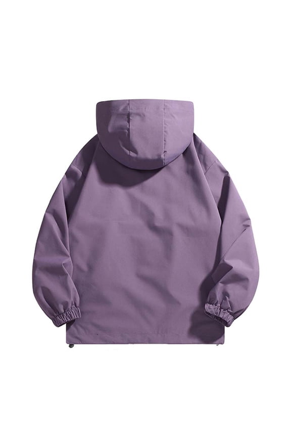 Mens Full Zip Up Windbreaker Casual Bomber Jacket Hooded Waterproof Tactical Rain Coats Thicken Winter Outerwear