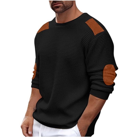 SRZYMJ Mens Heavyweight Pullover with Moisture Men's Fashion Raglan Sleeve Pullover Sweater Winter Autumn Comfortable Threaded Neckline Long