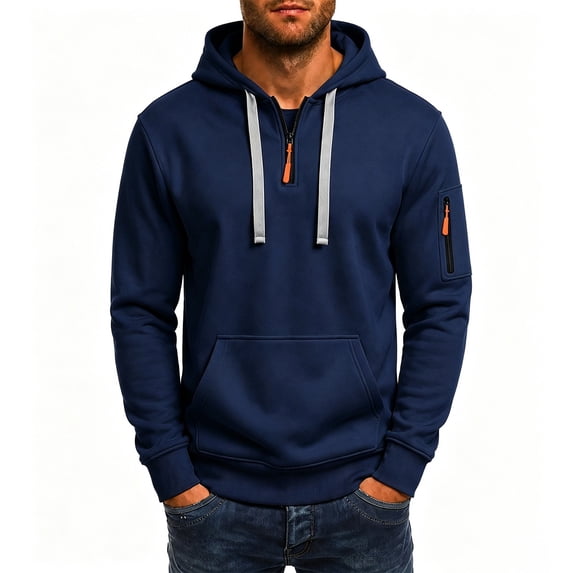SRZYMJ Mens Hooded Sweatshirt Casual Long Sleeve Drawstring