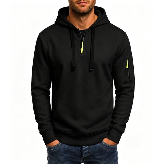 SRZYMJ Mens Hooded Sweatshirt Casual Long Sleeve Drawstring