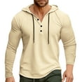 thumbnail image 1 of SRZYMJ Mens Hoodie Men's Athletic Performance Hooded Long Sleeve Shirt Workout Training Top Comfortable Breathable, 1 of 8